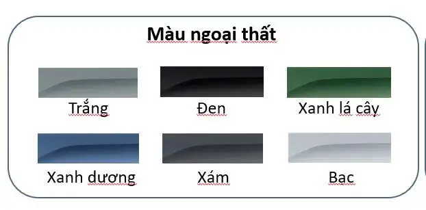 Màu ngoại thất trên Geely Ex5 EM-i